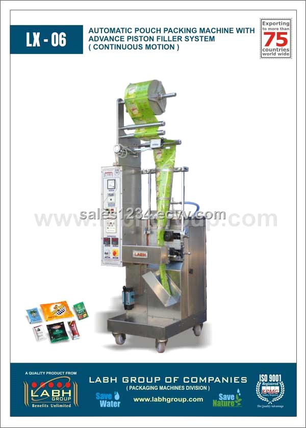 sell Automatic pouch packing machine with advanced piston filler system to pack liquid products (Mod