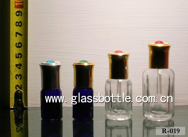 colored glass roll-on bottle