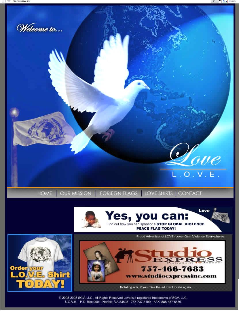 240usd Advertisement on LOVE2020.org Website