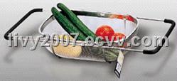 Rectangle wire mesh bakset,strainer,Stainless steel strainer with extencible handle
