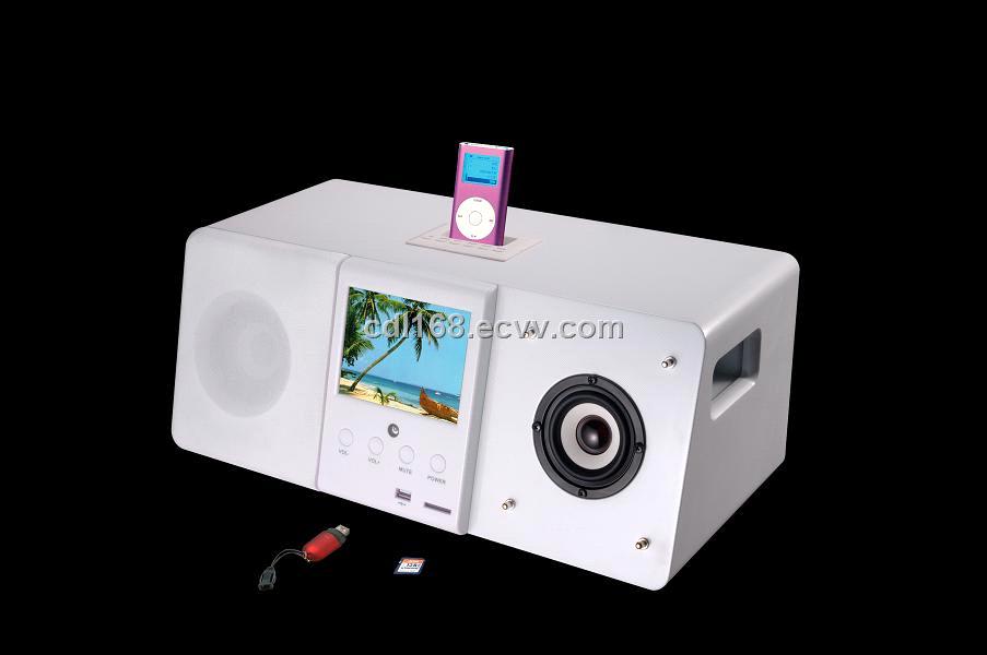 support USB card and SD,CF,MMC card paly music and display video ,support iphone and ipod play music