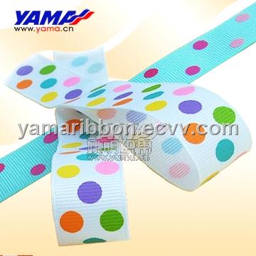 polka dot ribbon,scrapbooking ribbon,polka dot grosgrain ribbon,printed grosgrain ribbon