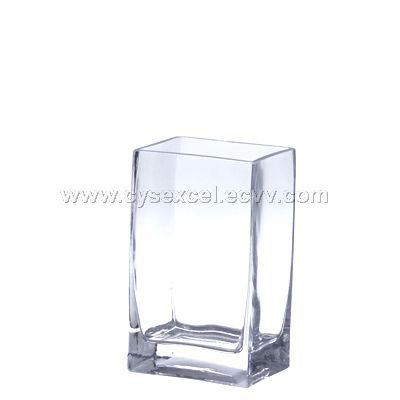 Hand Blown Glass Rectangular Vases