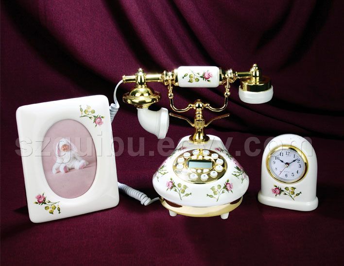 antique telephone,craft telephone,classic telephone,porcelain telephone GBD-010pink