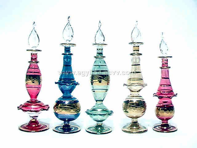 Mouth Blown Glass Decorative Perfume Bottles from Egypt Manufacturer