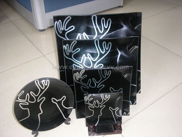 glass plate for christmas jmdgp-009