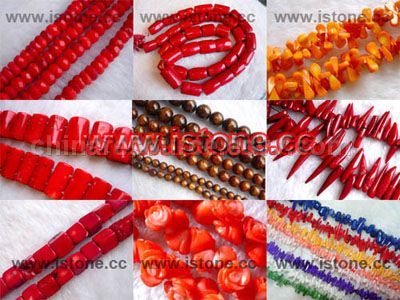 Natural Red Coral in Different Shapes http://www.istone.cc