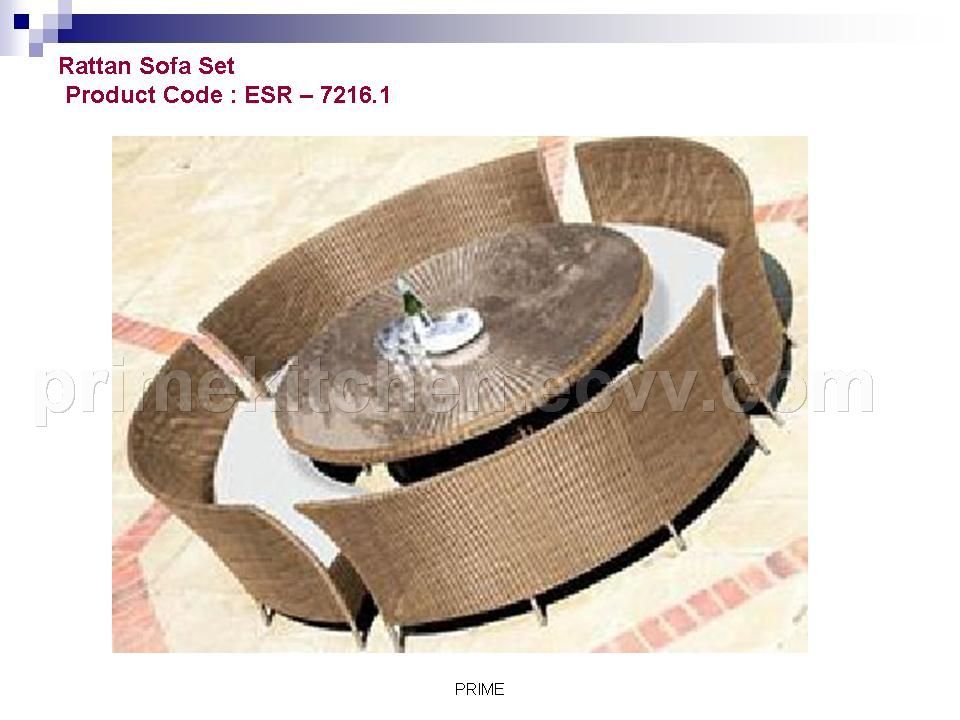 Alu Rattan Chair and Table PR - 7213.1