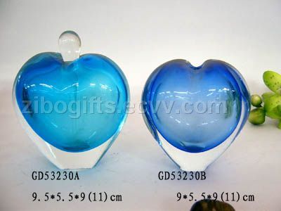 heart shape glass perfume bottle