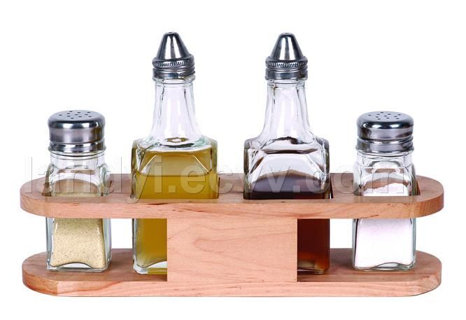Spice Bottle with Wooden Stand landyi