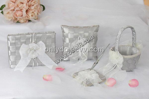 wedding guest books flower girl baskets pen set pen holder ring bearer 