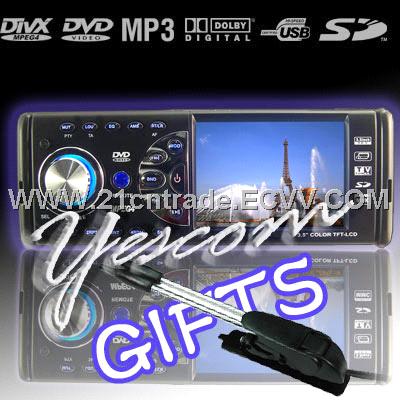 1BLACK 3.5 TFT LCD CAR DVD PLAYER DIVX ANALOG TV FM AM UPS 