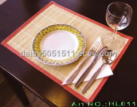 bamboo placemat,bamboo curtain,bamboo carpet,bamboocupmat,paper placemat HL011