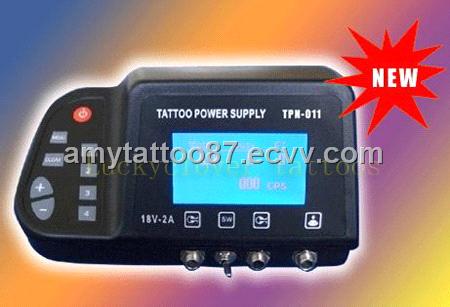 Digital Tattoo Machine Power Supply Kit Lcd Display New