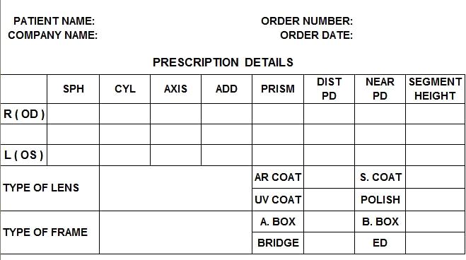 reading glasses prescription calculator