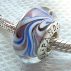 Screw Threaded Gold-plate copper Core Glass Bead 