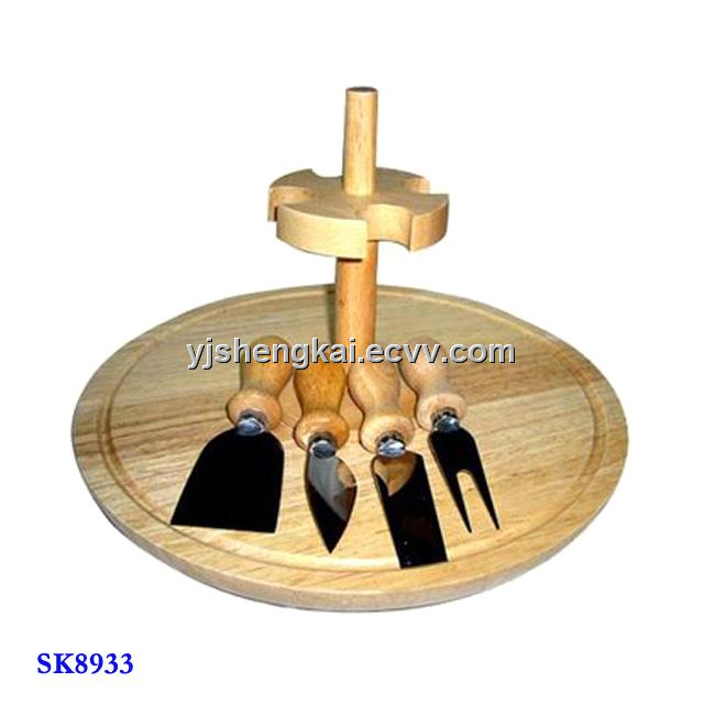 knife Knife Wooden 5pcs > (SK8933 with Set > Cheese handle Cheese  knife cheese Handle wooden