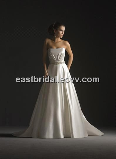 A Sleek ALine Sweetheart Classical Wedding Dress SLWD0008 