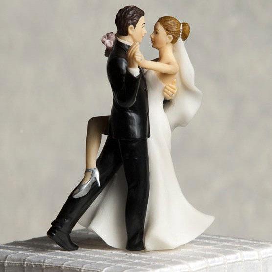 Super Sexy Dancing Wedding Bride and Groom Cake Topper Figurine