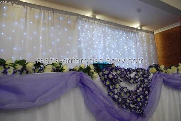 White Wedding Decoration LED CurtainLED StarclothLED Curtain2