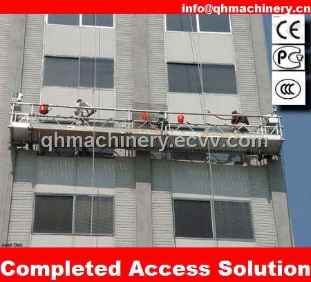 manual track system for swing stage scaffold