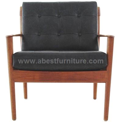 Replica Modern Classic Furniture Grete Jalk Danish Leather Armchair 