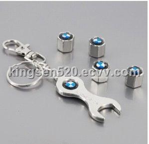 Bmw tire valve caps with wrench keychain #5