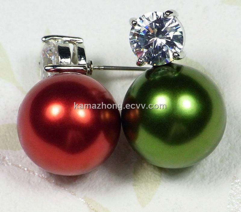 huge pearl earrings