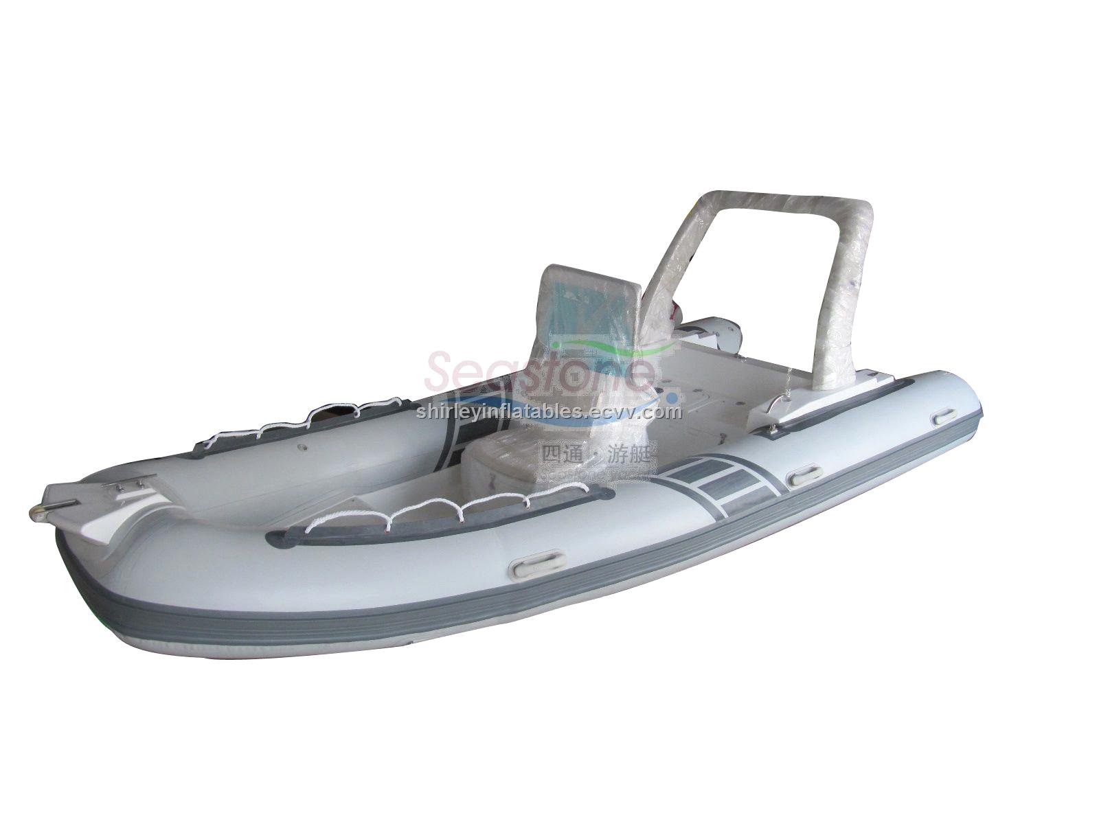  Products Catalog &gt; (CE) RIB520C Fiberglass Hull Rigid Inflatable Boat