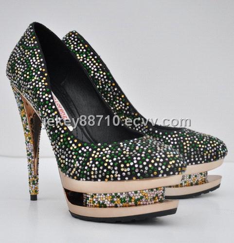 heeled shoes > colorful rhinestone with high heel women s dress shoes