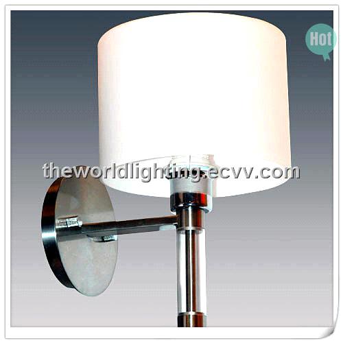 BL1301-Chrome Metal Stand Cylindrical Fabric Cover Bathroom Light purchasing, souring agent ...