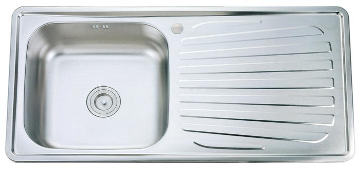 ... Topmount Single Bowl with Drainboard Stainless Steel Kitchen Sink