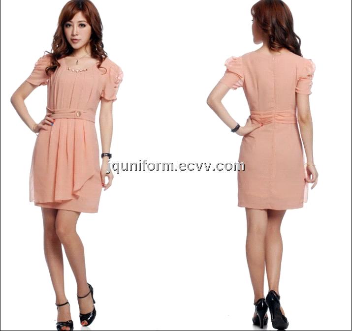 Fashional Elegant Short Sleeve Skirt,Anti-Pilling