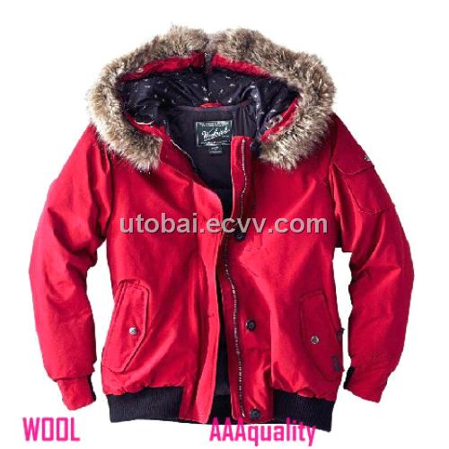 WOOLRICH men and women fur leather collar winter coat fashion brand