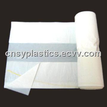 HDPE White C Fold Roll pack Plastic Garbage Bag/Trash bag/Rubbish bag