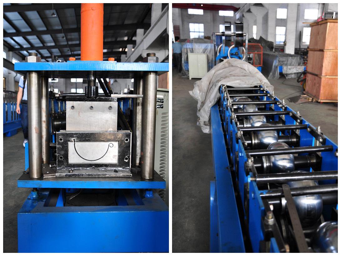 hydraulic cutting plc control gutter roll forming by www.ecvv.com hydraulic cutting plc control gutter roll forming