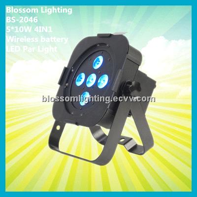 5*10W 4IN1 LED Wireless battery Par Light (BS-2046)