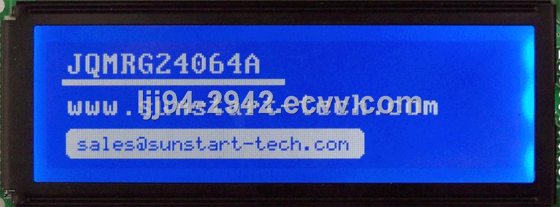 RS232 LCD module Intelligent serial graphic LCD module JQMRG24064A