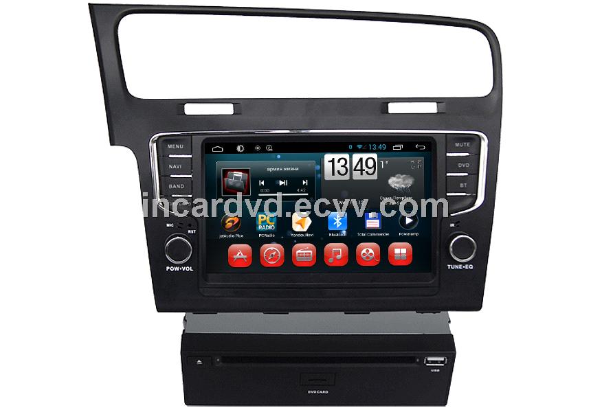China Manufacturer 2 Din Car GPS in Car DVD Player Android System for VolksWagen Golf 7