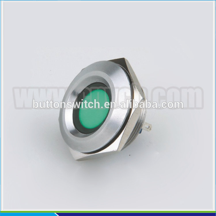 IN59 Nickel plated brass or stainless steel IP67 signal lamp metal anti-vandal indicator 30mm