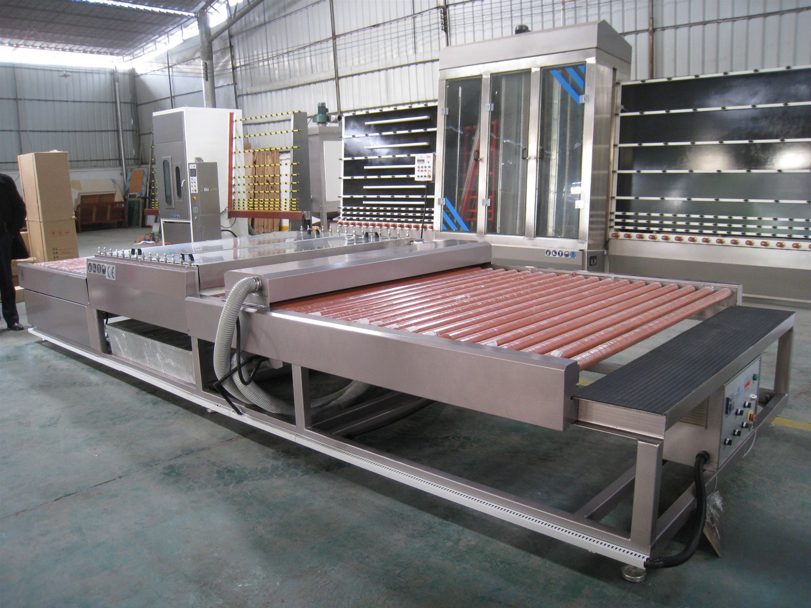 Horizontal flat glass washing machine glass washer from China