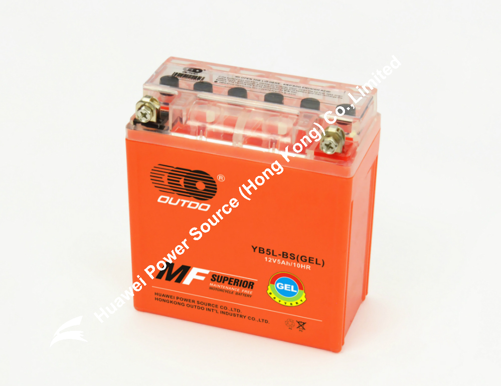 OUTDO Battery / Gel battery for motorcycle / orange GEL battery / atv