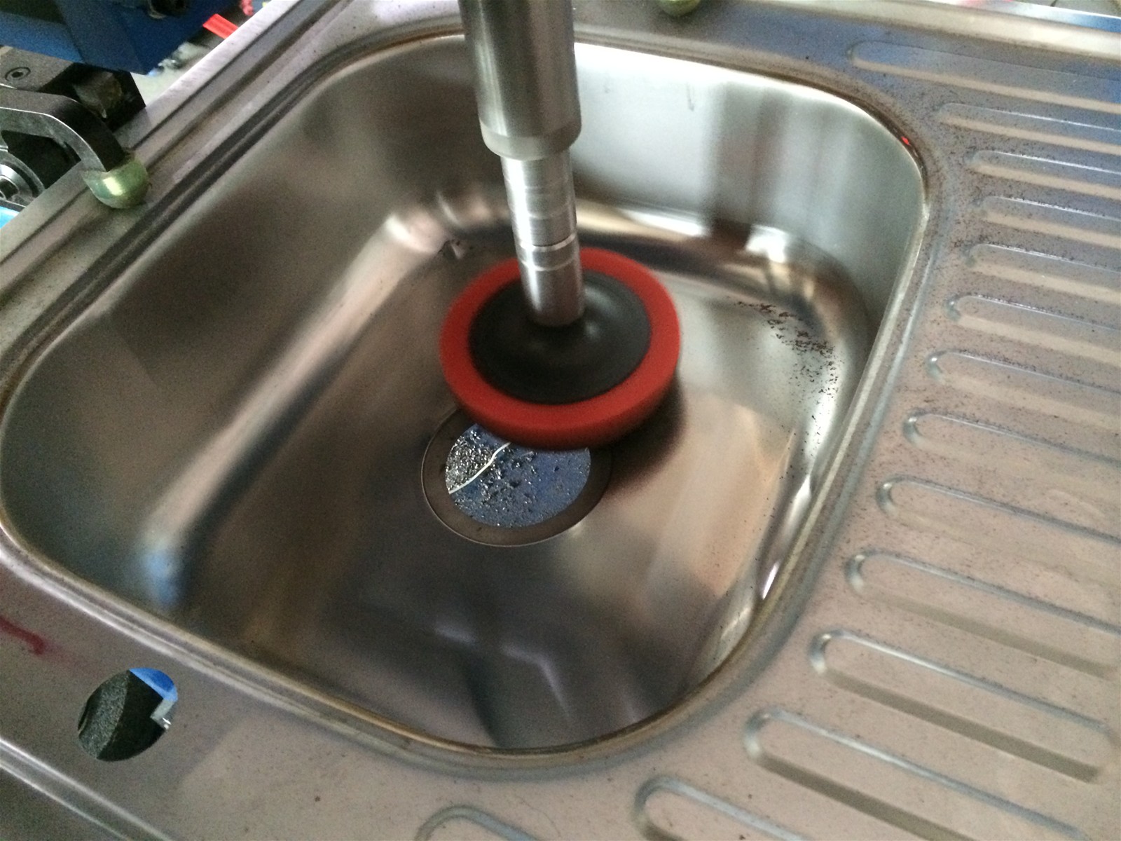polishing stainless steel kitchen sink