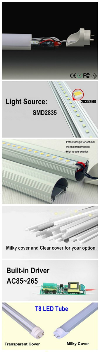 4ft Hot Sale 2016 LED Tube Light with CE UL 4ft Hot Sale 2016 LED Tube Light with CE UL