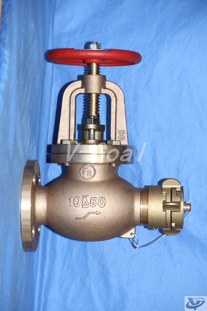 JIS Marine Valve F7334 Bronze Globe Fire Hose Valve 5k 10k Purchasing