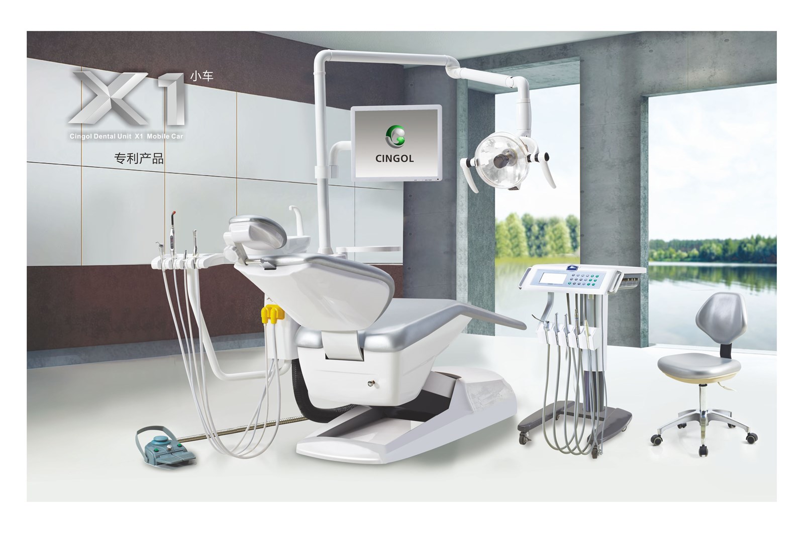 Foshan Cingol humanized dental chair implanting dental unit X3 of