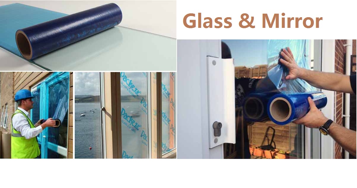 Glass and window protective film Glass and window protective film