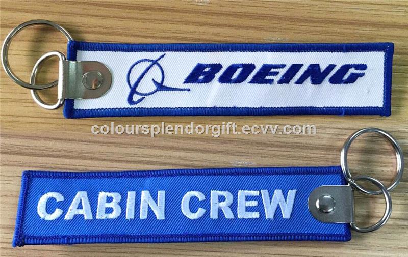 Wholesale Skydive Pilot Aviation Boeing Aircraft Logo Embroidery Keychain for Pilots Wholesale Skydive Pilot Aviation Boeing Aircraft Logo Embroidery Keychain for Pilots