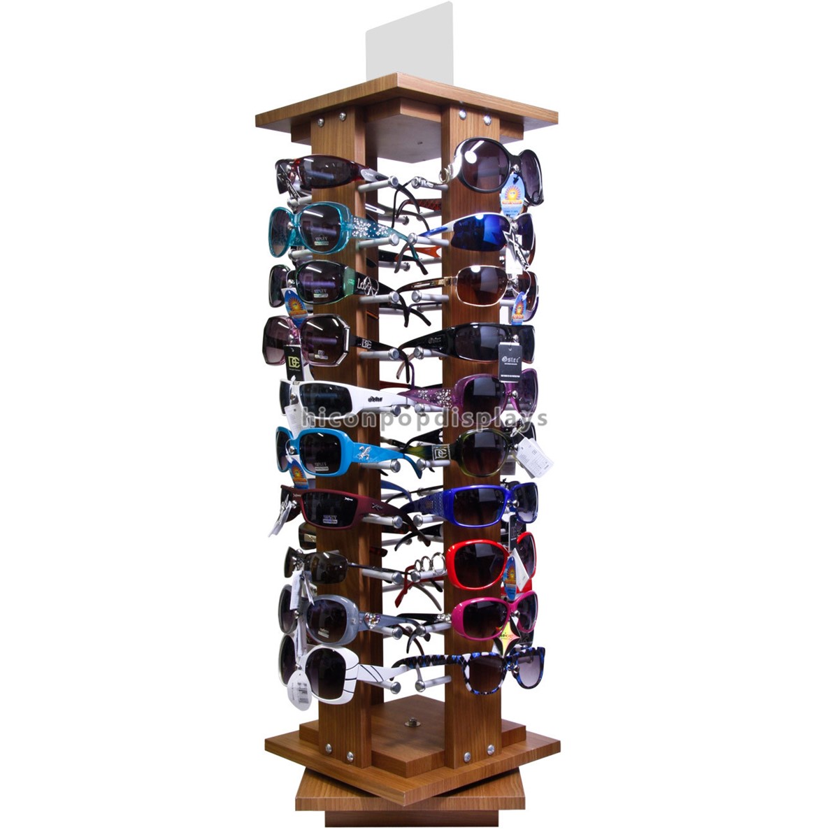 rotating-wooden-floor-eyewear-display-for-ryban-sunglass-purchasing