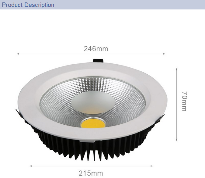 30W 8 inch LED COB Downlight AK3509 Aluminum housing 30W 8 inch LED COB Downlight AK3509 Aluminum housing